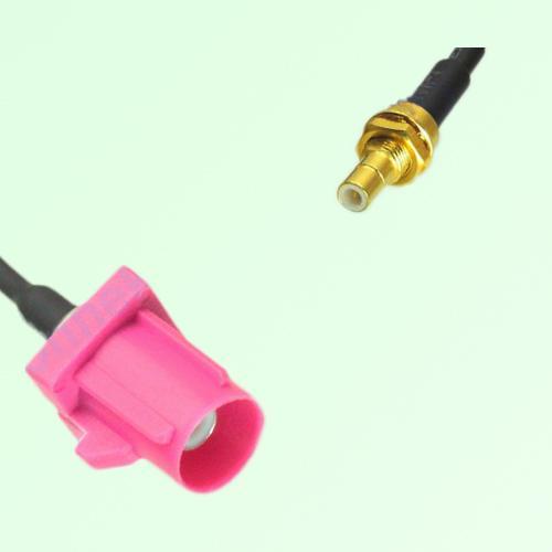 FAKRA SMB H 4003 violet Male Plug to SMB Bulkhead Male Plug Cable
