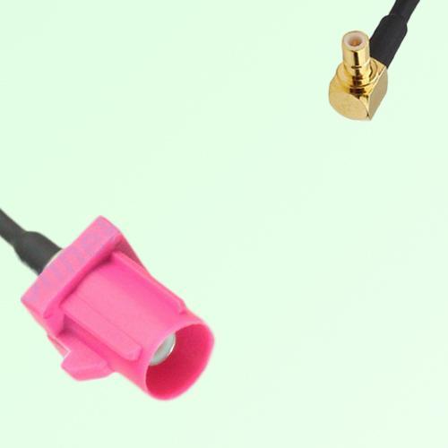 FAKRA SMB H 4003 violet Male Plug to SMB Male Plug Right Angle Cable
