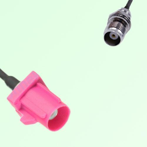 FAKRA SMB H 4003 violet Male to TNC Front Mount Bulkhead Female Cable FAKRA SMB H 4003 violet Male to TNC Front Mount Bulkhead Female Cable
