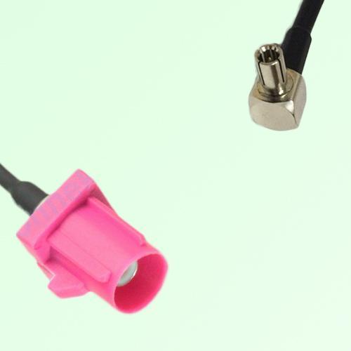 FAKRA SMB H 4003 violet Male Plug to TS9 Male Plug Right Angle Cable