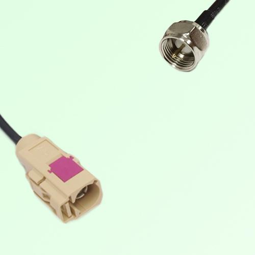 FAKRA SMB I 1001 beige Female Jack to F Male Plug Cable