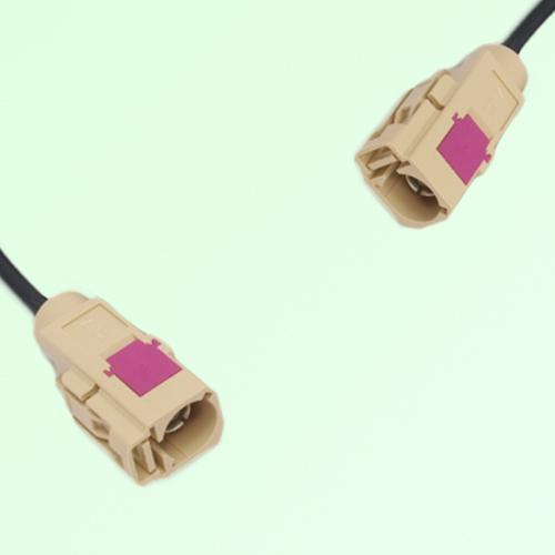 FAKRA SMB I 1001 beige Female Jack to I 1001 beige Female Jack Cable