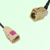 FAKRA SMB I 1001 beige Female Jack to I 1001 beige Female RA Cable