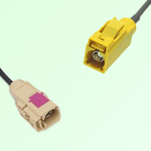 FAKRA SMB I 1001 beige Female Jack to K 1027 Curry Female Jack Cable FAKRA SMB I 1001 beige Female Jack to K 1027 Curry Female Jack Cable