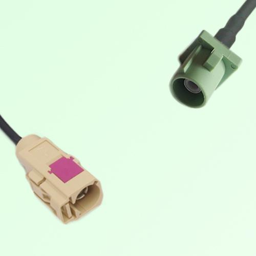 FAKRA SMB I 1001 beige Female Jack to N 6019 pastel green Male Cable FAKRA SMB I 1001 beige Female Jack to N 6019 pastel green Male Cable