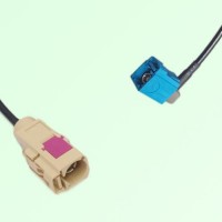 FAKRA SMB I 1001 beige Female to Z 5021 Water Blue Female RA Cable FAKRA SMB I 1001 beige Female to Z 5021 Water Blue Female RA Cable