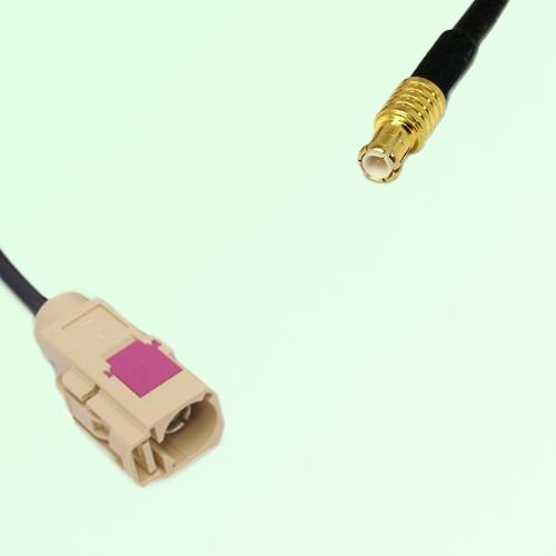 FAKRA SMB I 1001 beige Female Jack to MCX Male Plug Cable