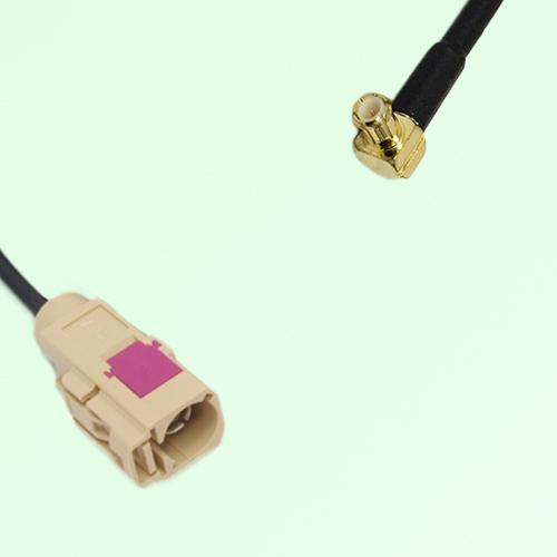 FAKRA SMB I 1001 beige Female Jack to MCX Male Plug Right Angle Cable