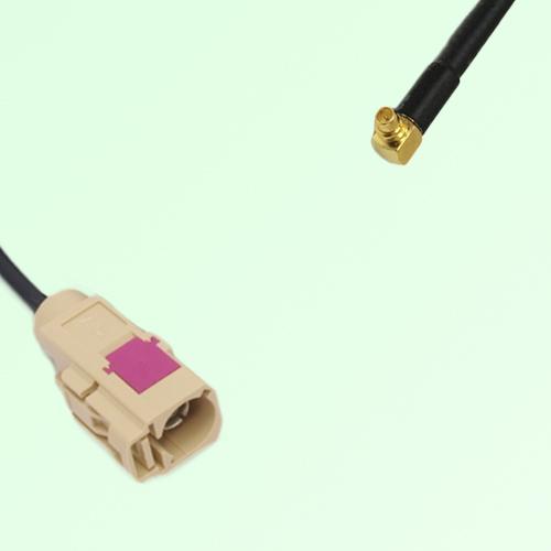 FAKRA SMB I 1001 beige Female Jack to MMCX Male Plug Right Angle Cable