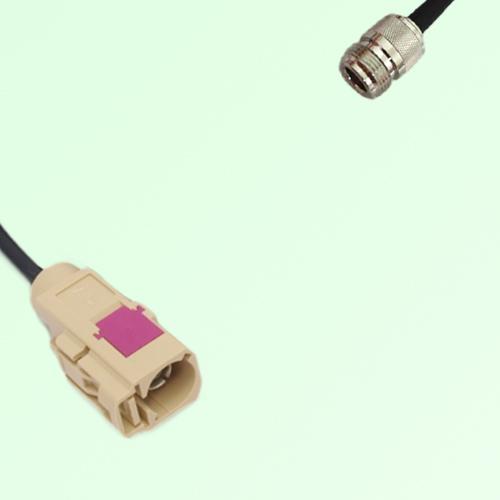 FAKRA SMB I 1001 beige Female Jack to N Female Jack Cable