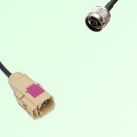 FAKRA SMB I 1001 beige Female Jack to N Male Plug Cable
