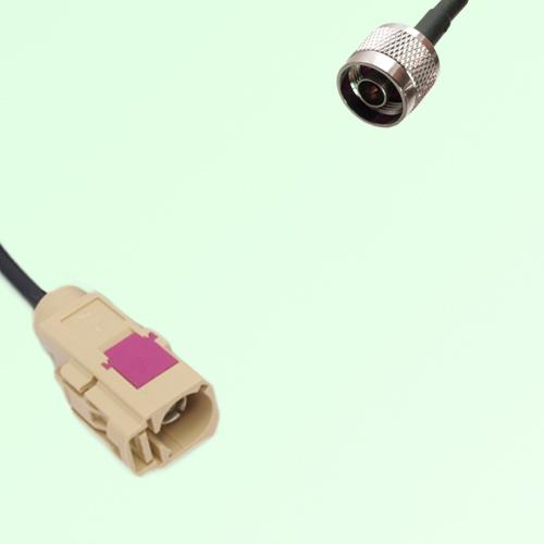 FAKRA SMB I 1001 beige Female Jack to N Male Plug Cable