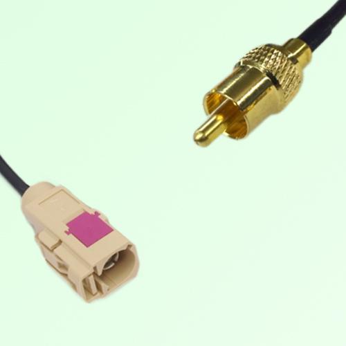 FAKRA SMB I 1001 beige Female Jack to RCA Male Plug Cable