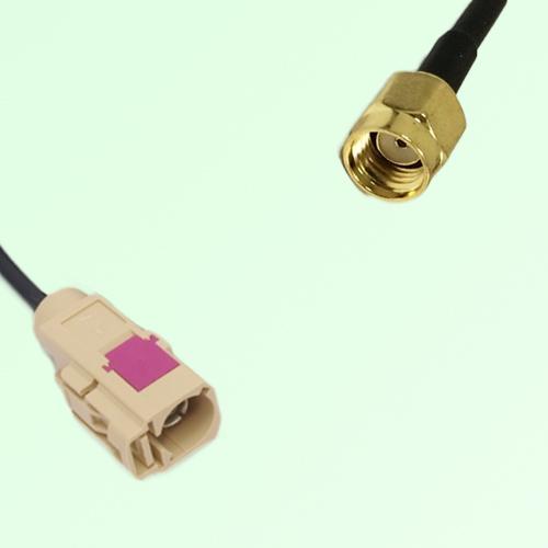 FAKRA SMB I 1001 beige Female Jack to RP SMA Male Plug Cable