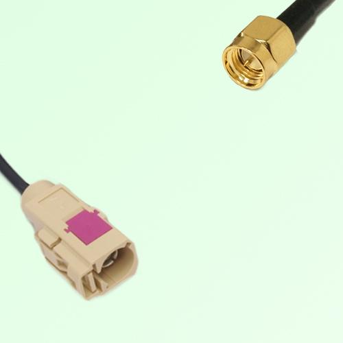 FAKRA SMB I 1001 beige Female Jack to SMA Male Plug Cable