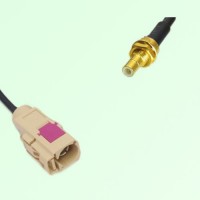 FAKRA SMB I 1001 beige Female Jack to SMB Bulkhead Male Plug Cable FAKRA SMB I 1001 beige Female Jack to SMB Bulkhead Male Plug Cable