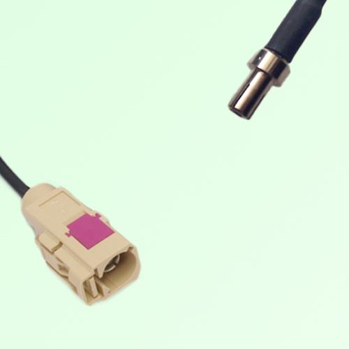 FAKRA SMB I 1001 beige Female Jack to TS9 Male Plug Cable