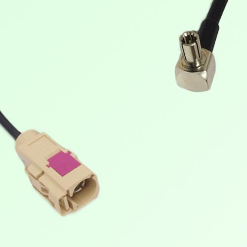 FAKRA SMB I 1001 beige Female Jack to TS9 Male Plug Right Angle Cable