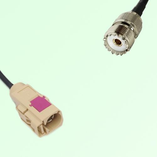 FAKRA SMB I 1001 beige Female Jack to UHF Female Jack Cable FAKRA SMB I 1001 beige Female Jack to UHF Female Jack Cable