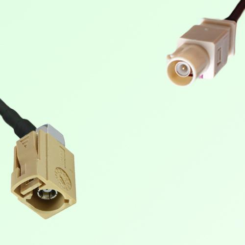 FAKRA SMB I 1001 beige Female Jack RA to I 1001 beige Male Plug Cable