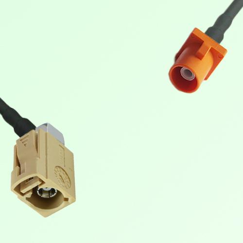 FAKRA SMB I 1001 beige Female RA to M 2003 pastel orange Male Cable FAKRA SMB I 1001 beige Female RA to M 2003 pastel orange Male Cable