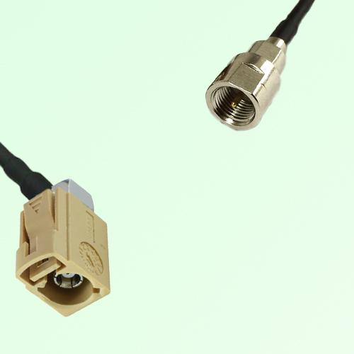 FAKRA SMB I 1001 beige Female Jack Right Angle to FME Male Plug Cable FAKRA SMB I 1001 beige Female Jack Right Angle to FME Male Plug Cable