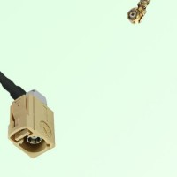 FAKRA SMB I 1001 beige Female Jack Right Angle to IPEX Cable