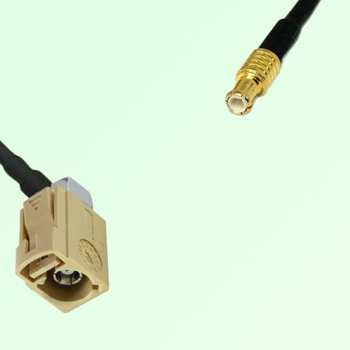 FAKRA SMB I 1001 beige Female Jack Right Angle to MCX Male Plug Cable