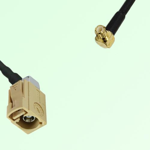FAKRA SMB I 1001 beige Female Jack RA to MCX Male Plug RA Cable
