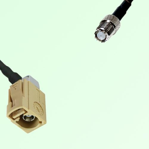 FAKRA SMB I 1001 beige Female Jack RA to Mini UHF Female Jack Cable FAKRA SMB I 1001 beige Female Jack RA to Mini UHF Female Jack Cable