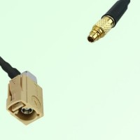 FAKRA SMB I 1001 beige Female Jack Right Angle to MMCX Male Plug Cable FAKRA SMB I 1001 beige Female Jack Right Angle to MMCX Male Plug Cable