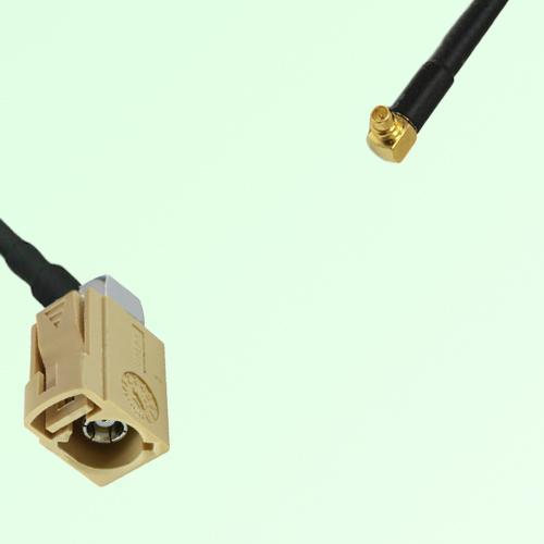 FAKRA SMB I 1001 beige Female Jack RA to MMCX Male Plug RA Cable