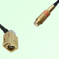 FAKRA SMB I 1001 beige Female Jack RA to RCA Female Jack Cable FAKRA SMB I 1001 beige Female Jack RA to RCA Female Jack Cable