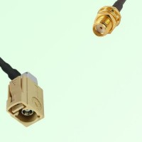 FAKRA SMB I 1001 beige Female Jack RA to SMA Bulkhead Female Cable
