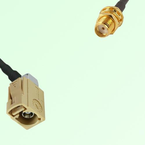 FAKRA SMB I 1001 beige Female Jack RA to SMA Bulkhead Female Cable FAKRA SMB I 1001 beige Female Jack RA to SMA Bulkhead Female Cable