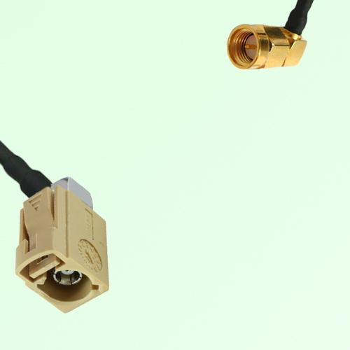 FAKRA SMB I 1001 beige Female Jack RA to SMA Male Plug RA Cable