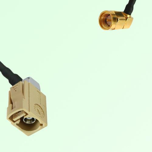 FAKRA SMB I 1001 beige Female Jack RA to SMA Male Plug RA Cable FAKRA SMB I 1001 beige Female Jack RA to SMA Male Plug RA Cable