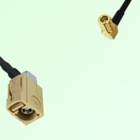 FAKRA SMB I 1001 beige Female Jack RA to SMB Female Jack RA Cable