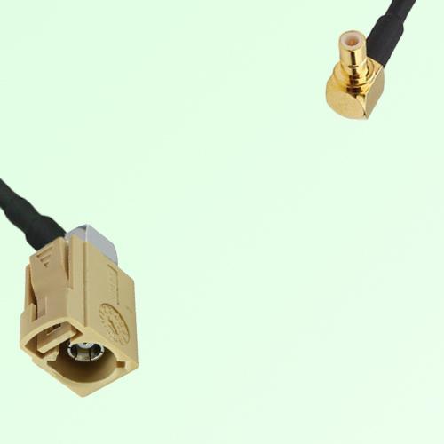 FAKRA SMB I 1001 beige Female Jack RA to SMB Male Plug RA Cable