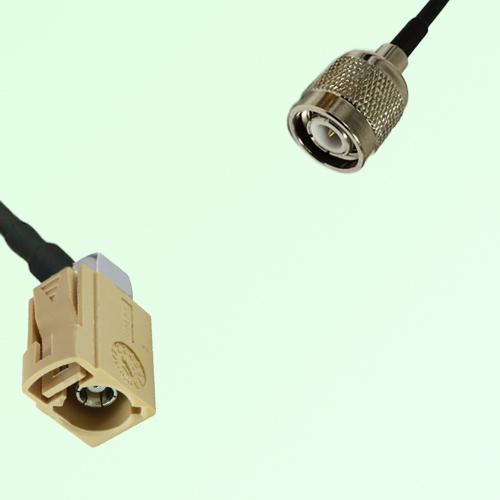 FAKRA SMB I 1001 beige Female Jack Right Angle to TNC Male Plug Cable FAKRA SMB I 1001 beige Female Jack Right Angle to TNC Male Plug Cable