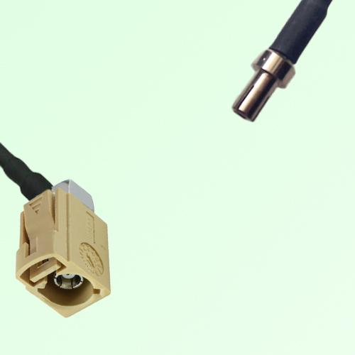 FAKRA SMB I 1001 beige Female Jack Right Angle to TS9 Male Plug Cable