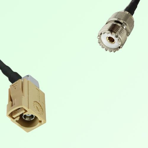 FAKRA SMB I 1001 beige Female Jack RA to UHF Female Jack Cable FAKRA SMB I 1001 beige Female Jack RA to UHF Female Jack Cable
