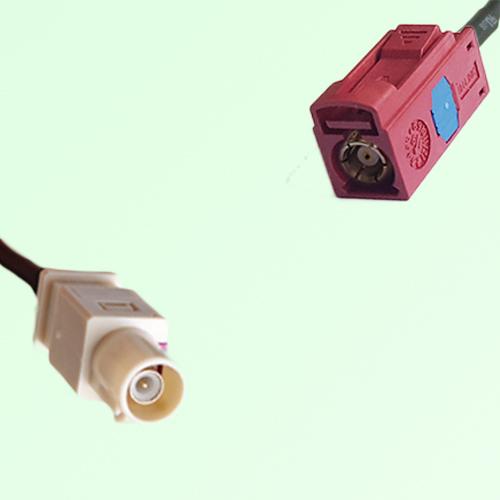 FAKRA SMB I 1001 beige Male Plug to L 3002 carmin red Female Cable