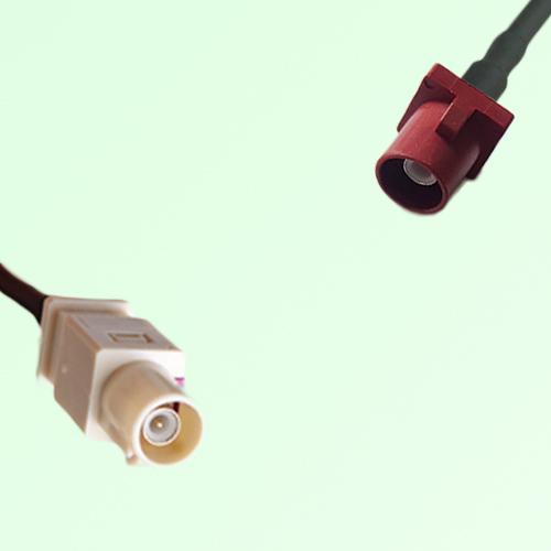 FAKRA SMB I 1001 beige Male Plug to L 3002 carmin red Male Plug Cable