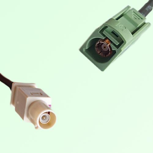 FAKRA SMB I 1001 beige Male Plug to N 6019 pastel green Female Cable