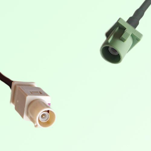 FAKRA SMB I 1001 beige Male Plug to N 6019 pastel green Male Cable
