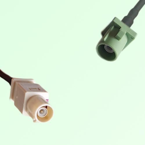 FAKRA SMB I 1001 beige Male Plug to N 6019 pastel green Male Cable FAKRA SMB I 1001 beige Male Plug to N 6019 pastel green Male Cable