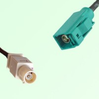 FAKRA SMB I 1001 beige Male Plug to Z 5021 Water Blue Female Cable