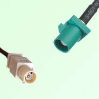FAKRA SMB I 1001 beige Male Plug to Z 5021 Water Blue Male Plug Cable