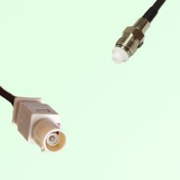FAKRA SMB I 1001 beige Male Plug to FME Female Jack Cable FAKRA SMB I 1001 beige Male Plug to FME Female Jack Cable
